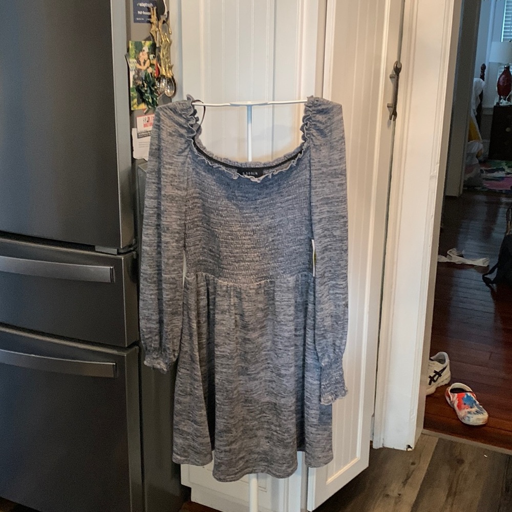 B. Darling elasticized ruffle neck dress. NWT. Retail‎ 65.30